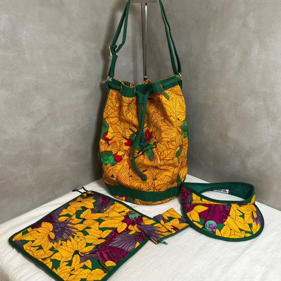 Hermès 帆布沙灘水桶包-1