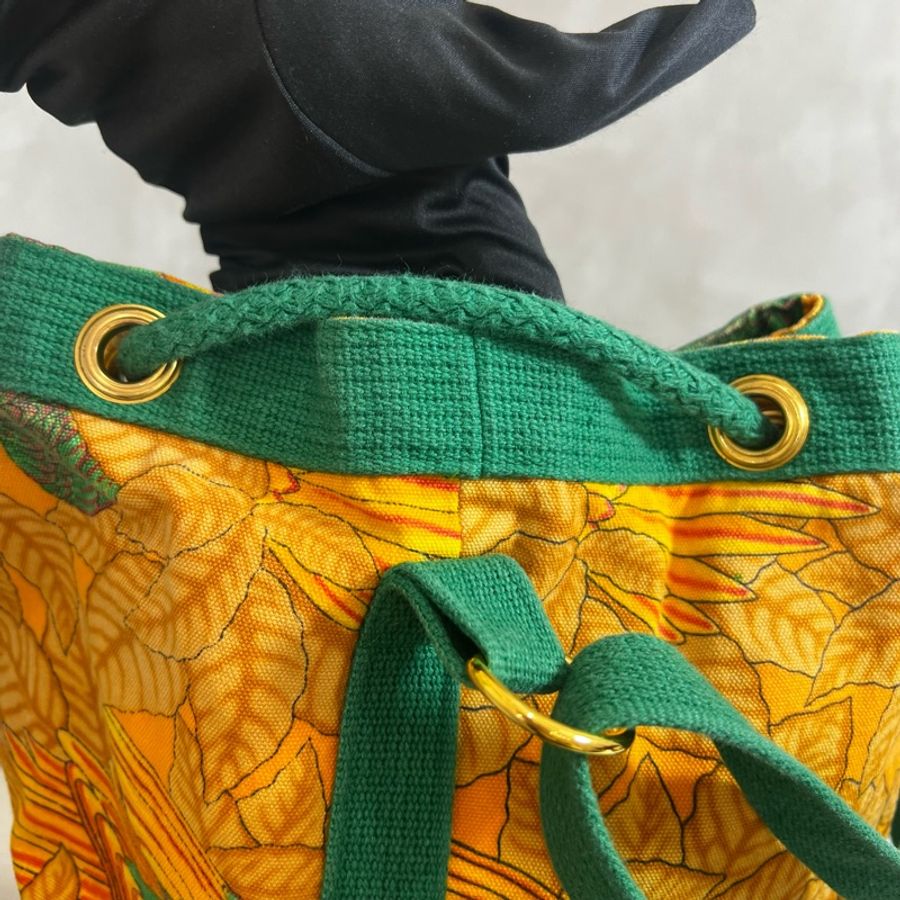 Hermès 帆布沙灘水桶包-14
