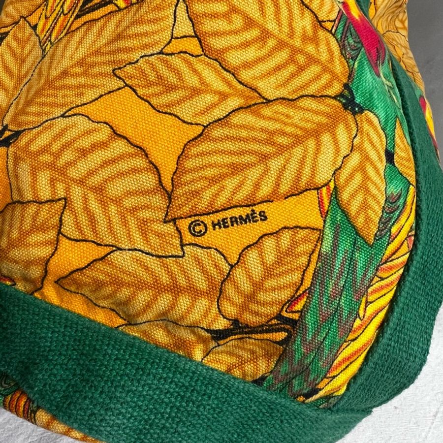 Hermès 帆布沙灘水桶包-16