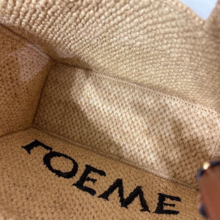 LOEWE Small Font tote in raffia summer 拉菲草小號 手提包 夏日度假 草包 編織包-11