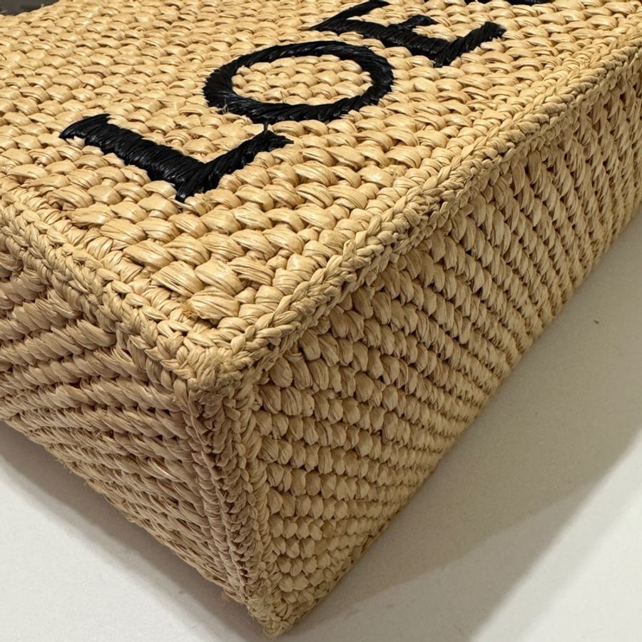 LOEWE Small Font tote in raffia summer 拉菲草小號 手提包 夏日度假 草包 編織包-13