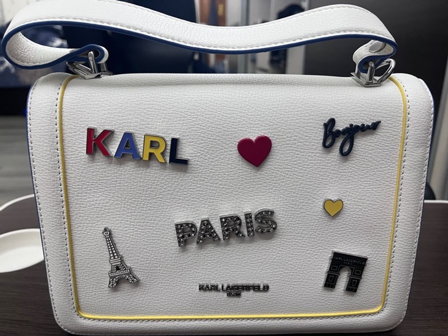 Karl Lagerfeld Paris巴黎元素斜背包-0