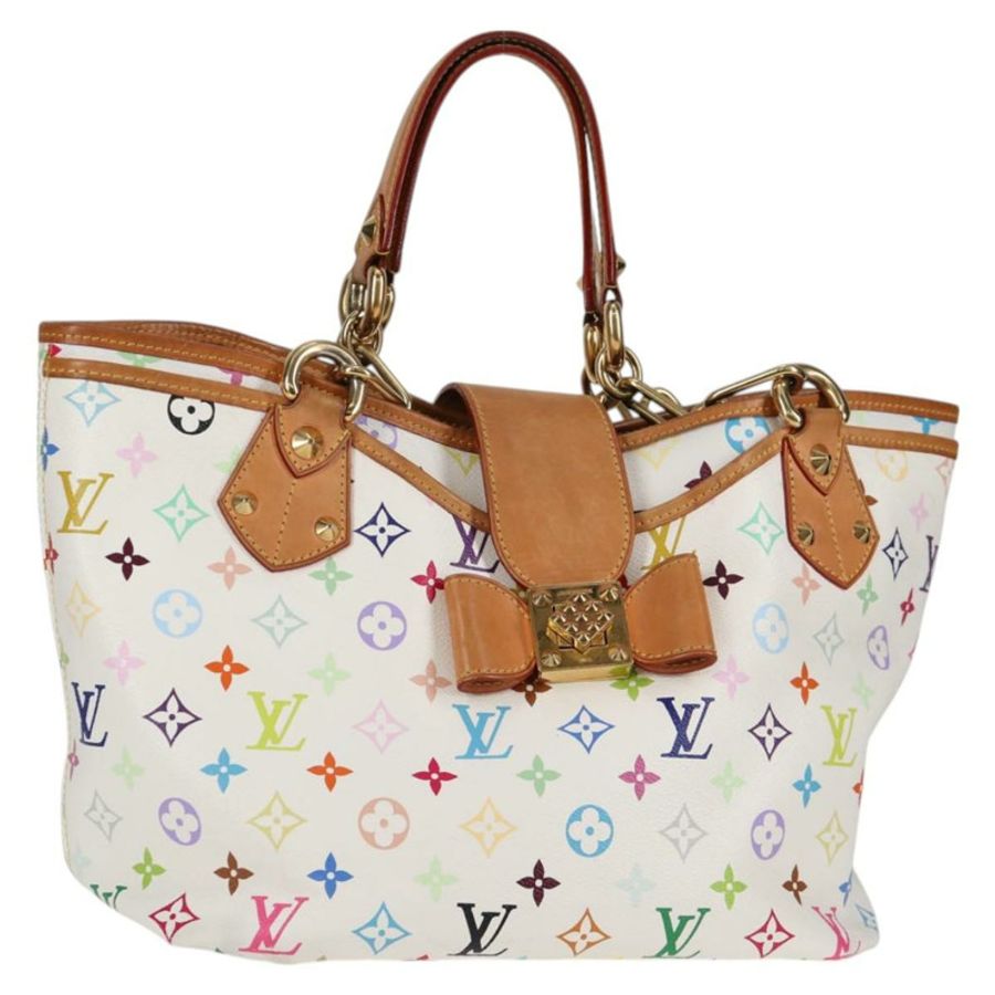 【日本直送】路易威登 Monogram Multicolor Annie GM 手提包 白色 M40303 LV 正品 128117V-0