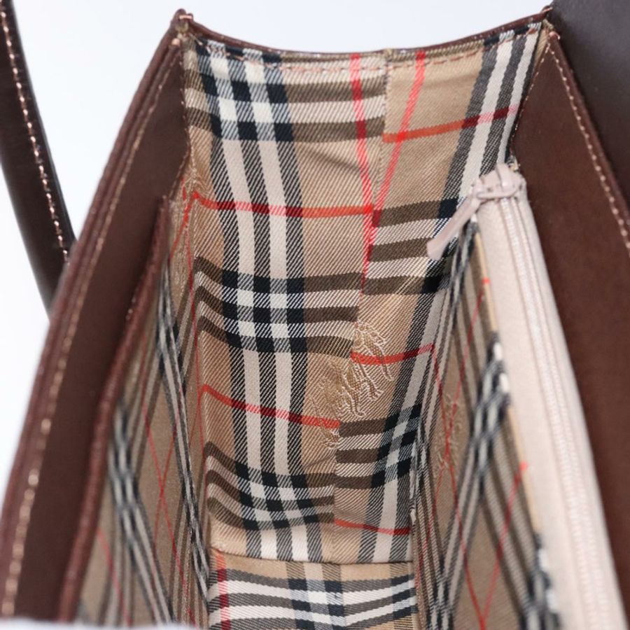 【日本直送】Burberrys 手提包 皮革 深棕色 金色 正品 BA4181-17
