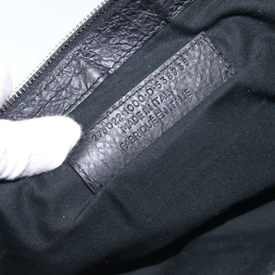 【日本直送】BALENCIAGA 經典 Clip M 手拿包 皮革 黑色 銀色 273022 正品號 132272-11