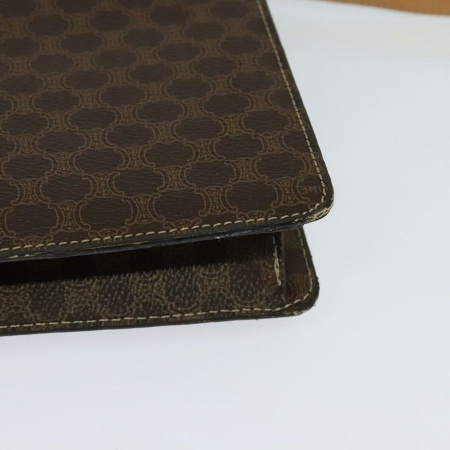 【日本直送】CELINE Macadam帆布肩背包 PVC皮革 棕色 金色 正品 132703-15