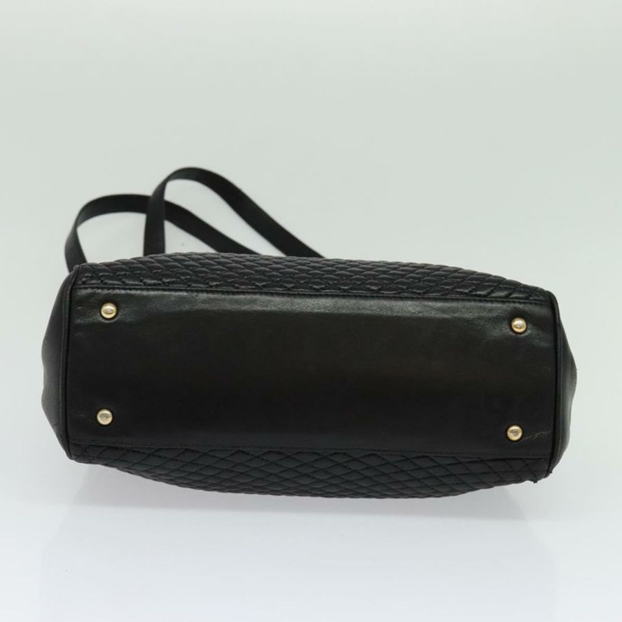 【日本直送】BALLY 絎縫鏈條單肩包 皮革 黑色 金色 正品 BA4040-4