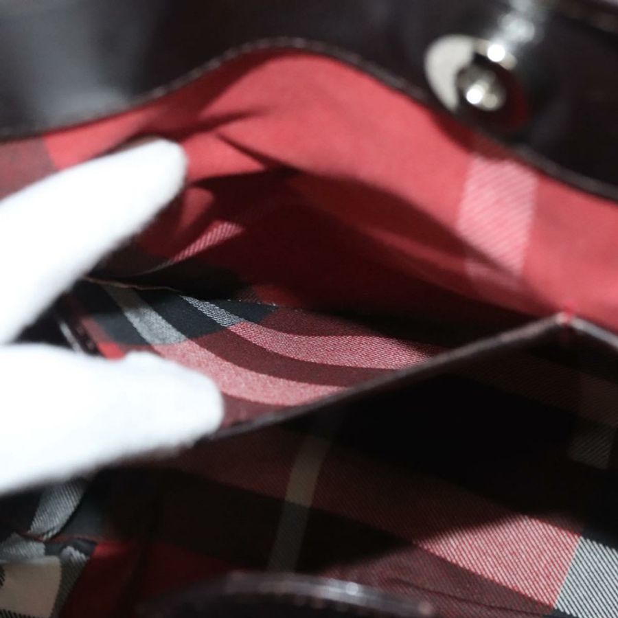 【日本直送】BURBERRY 托特包 帆布 皮革 白色 銀色 正品 bs28323-21
