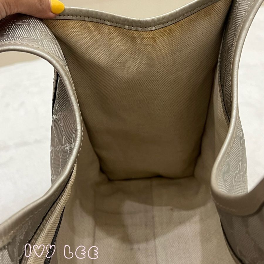 GUCCI 手提包 單肩包 Gucci Sima 203494 銀色 正品 二手精品-6