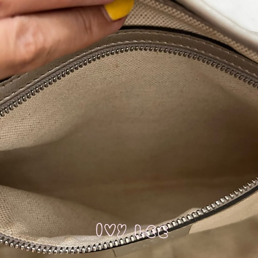 GUCCI 手提包 單肩包 Gucci Sima 203494 銀色 正品 二手精品-8