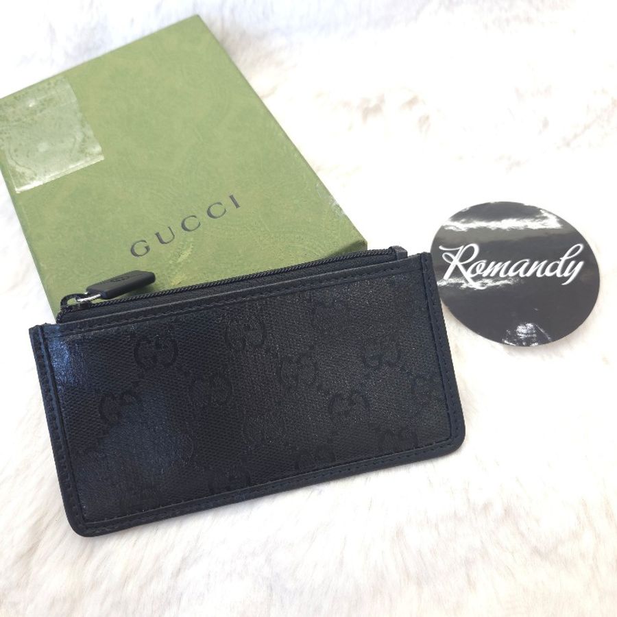 Gucci Crystal GG 卡片零錢包-0