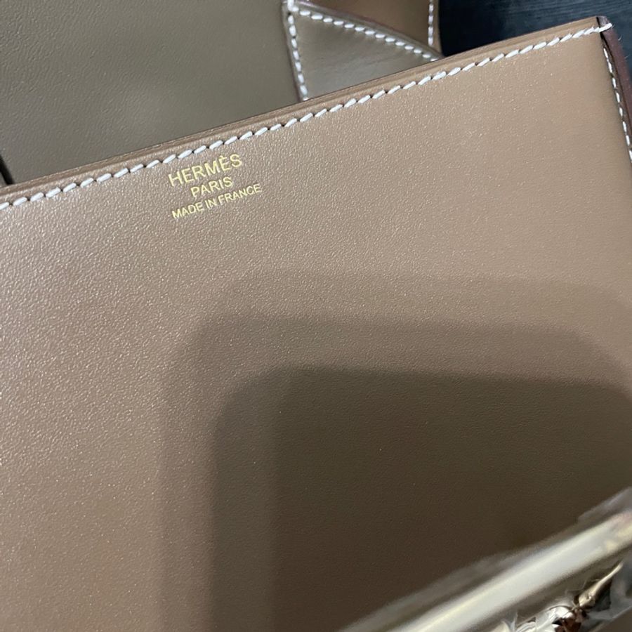 Hermes 愛馬仕 Della Cavalleria Mini Della 屁股包大象灰金釦全新-6
