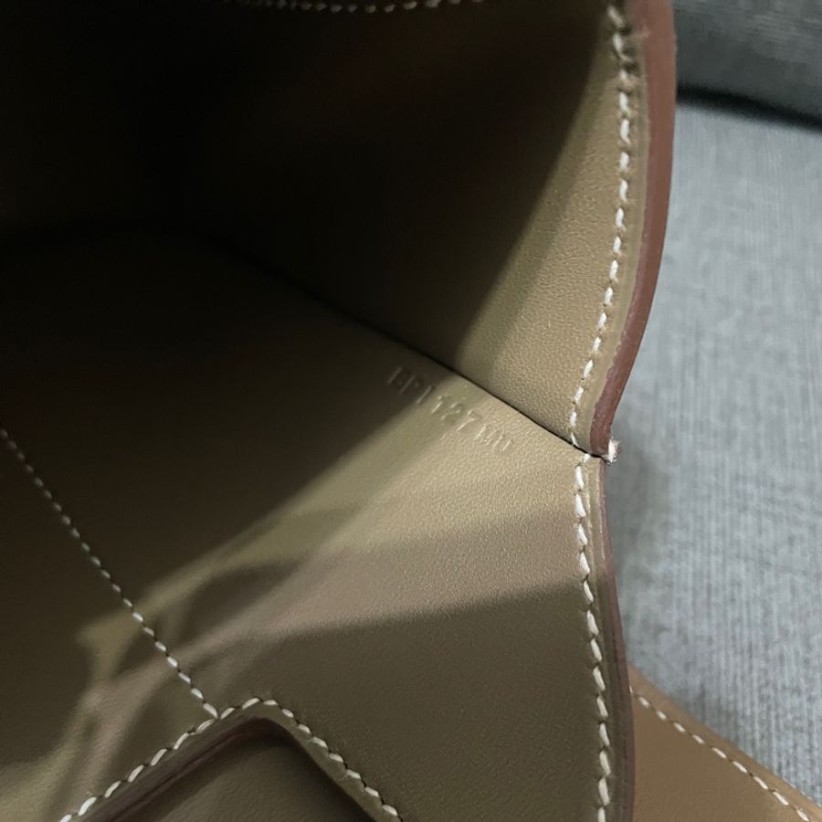 Hermes 愛馬仕 Della Cavalleria Mini Della 屁股包大象灰金釦全新-7