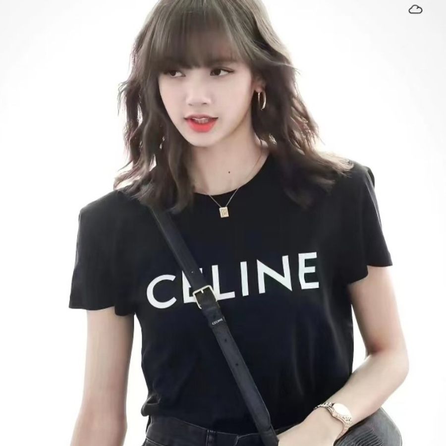 Celine 字母項鍊 C 金色方塊項鍊-0