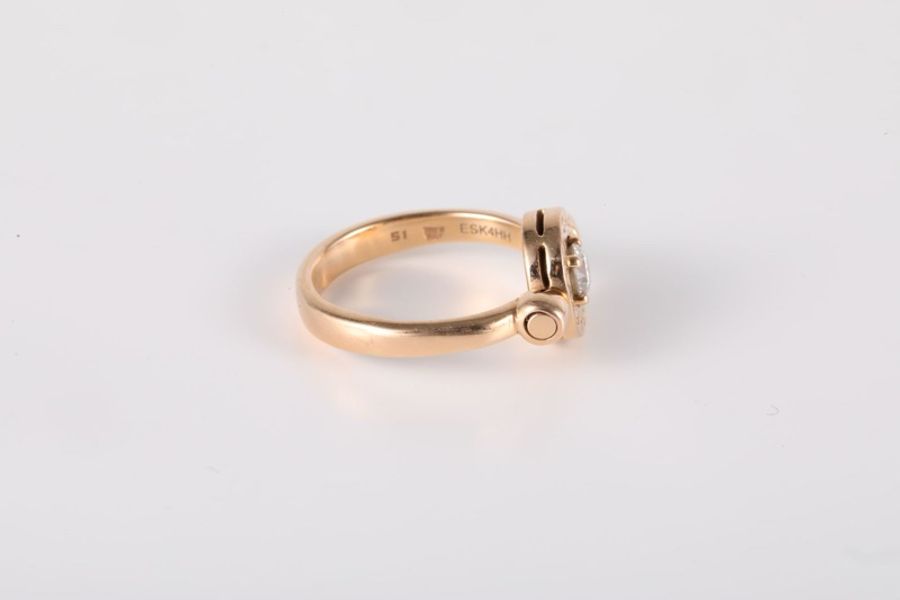 BVLGARI(寶格麗) 18K玫瑰金 鑽石 玫瑰金 BVLGARI BVLGARI翻轉戒指 單鑽戒指 18K-4