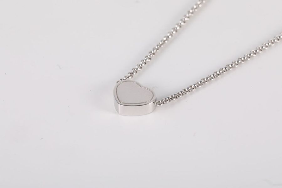 CHOPARD(肖邦) 18K白金 鑽石 白金 My Happy Hearts系列 愛心吊墜鑲鑽 項鏈 18K-2