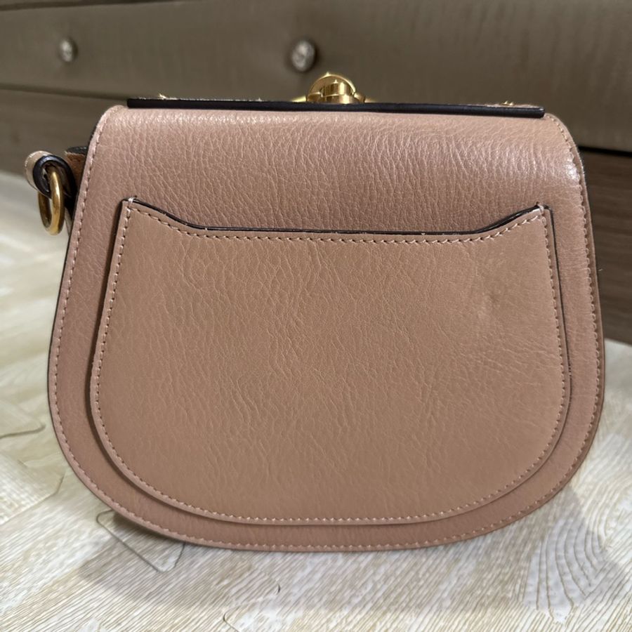 chloe 粉色手提斜背兩用包-6