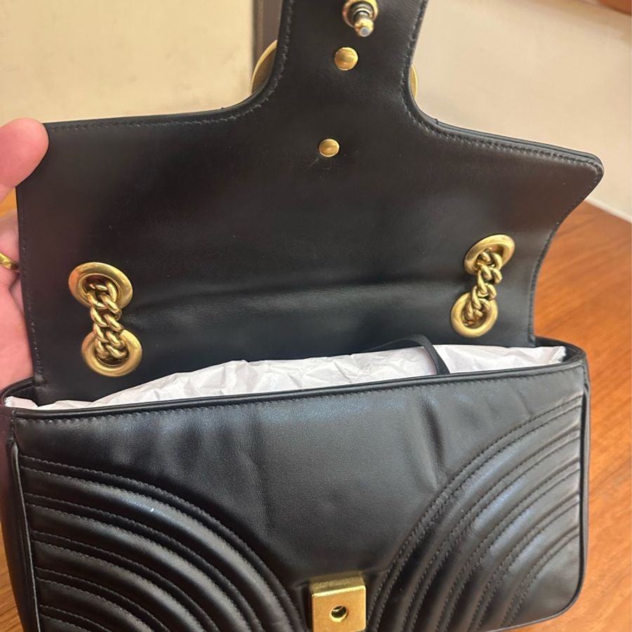 GUCCi 黑金雙G MARMONT26 超級夯💕-13