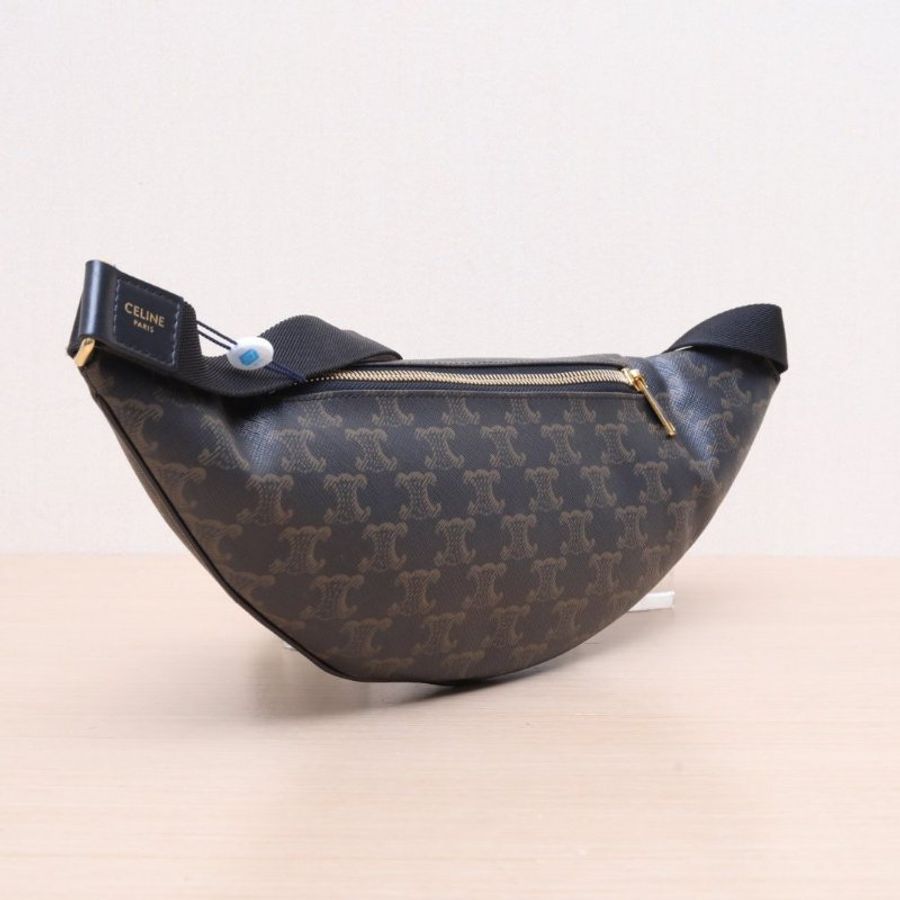 CELINE(思琳) 老花 PVC Triomphe CANVAS 胸包 腰包-5