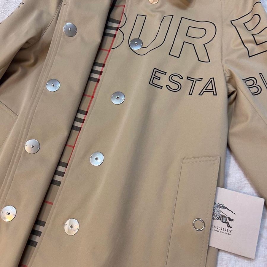 BURBERRY英國黑標印花卡姆登風衣-12