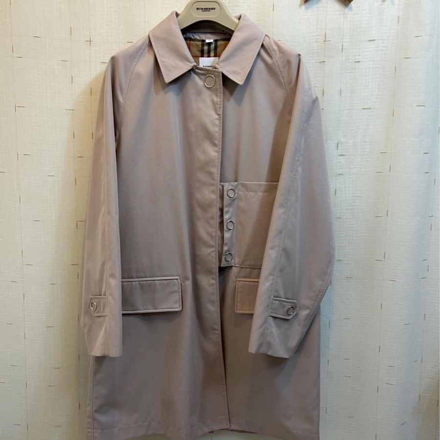 BURBERRY英國黑標香芋色卡姆登風衣-6
