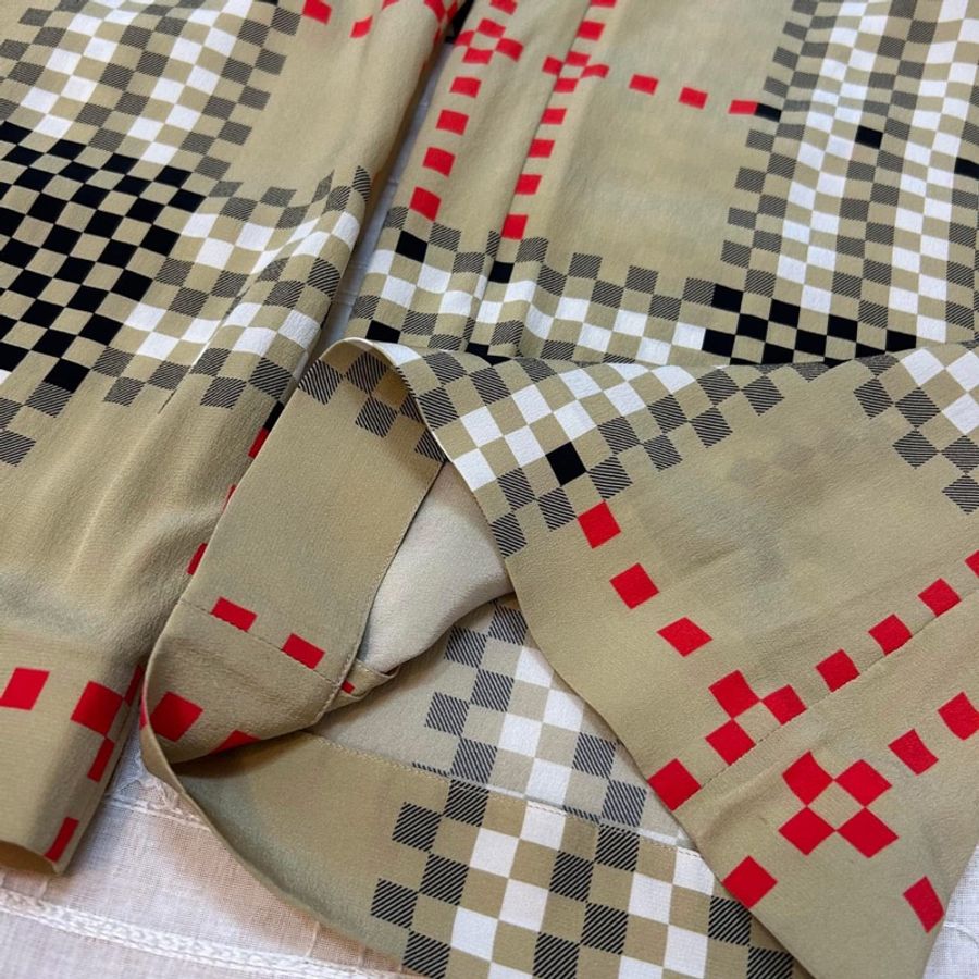 BURBERRY英國黑標像素感格紋絲質長褲-8
