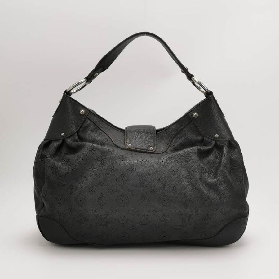 Louis Vuitton(LV) Mahina 牛皮 純色老花 金屬扣 單肩包-1