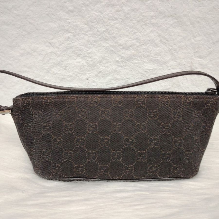 GUCCI Boat Baguette 黑色 老花 帆布 中號-2