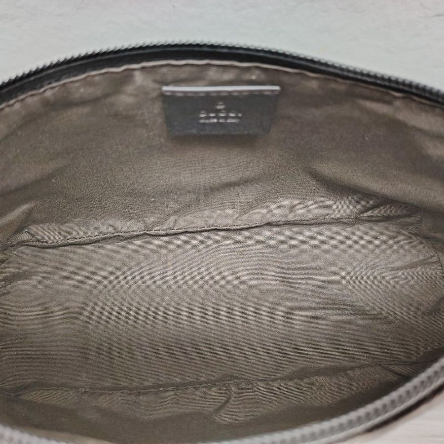 GUCCI Boat Baguette 黑色 老花 帆布 中號-6