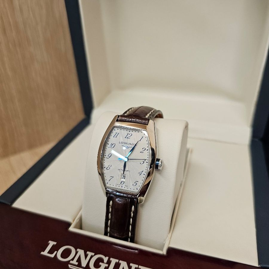 Longines浪琴 藍鋼針Elegant優雅系列酒桶型自動機械錶-2