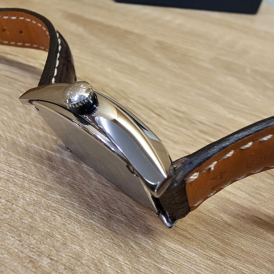 Longines浪琴 藍鋼針Elegant優雅系列酒桶型自動機械錶-7