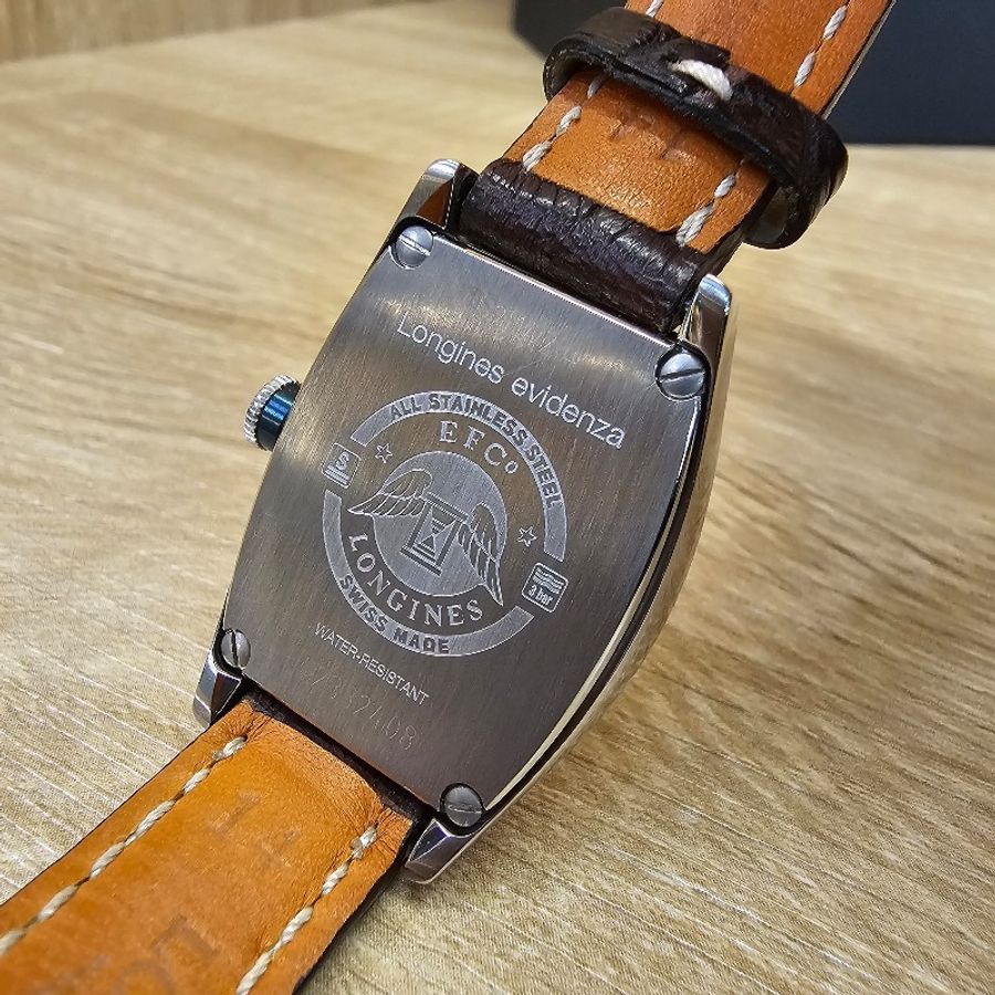 Longines浪琴 藍鋼針Elegant優雅系列酒桶型自動機械錶-15