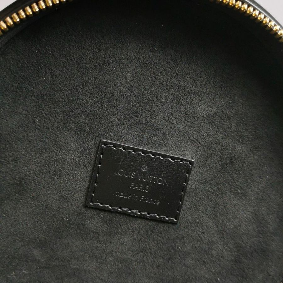 Louis Vuitton (LV) Cannes 發財桶 小號 牛皮漆皮 壓紋 老花 斜背包 單肩包-8