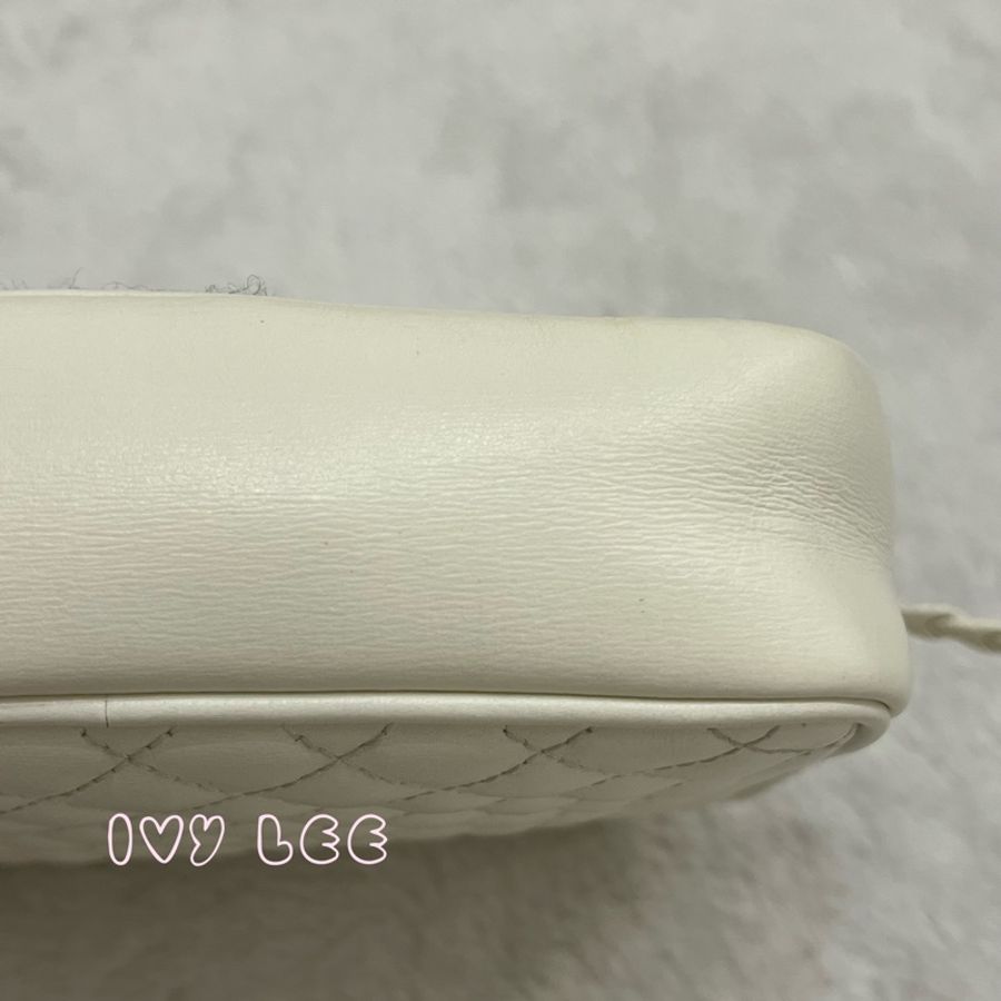 GUCCI 古馳  迷你款 編織背帶 白色絎縫 斜背包 相機包 536441 正品 二手精品-19