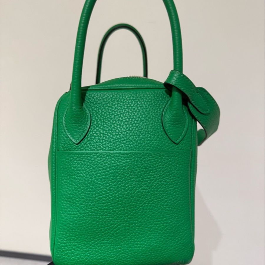 🌈Hermes💚Lindy 30💚竹子綠銀扣💚98新🌟TC皮🌟lindy30🌟-3