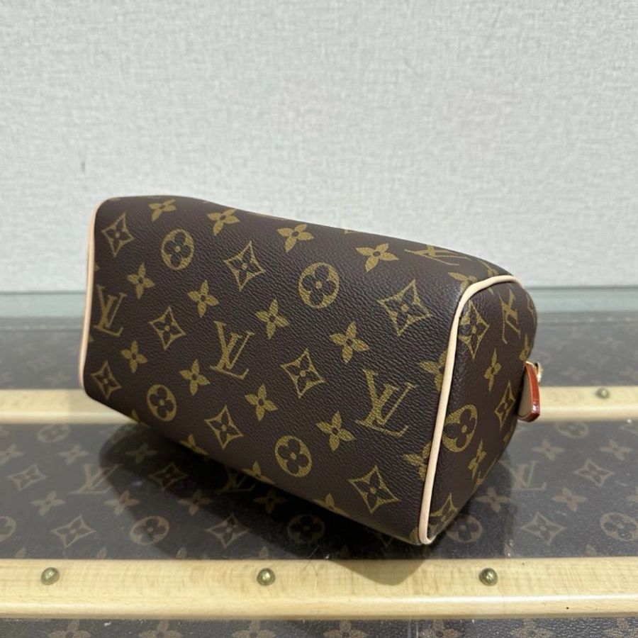 LV Speed20老花寬肩帶手提斜背包 芯片款 20.5*13.5*12 99新配件鑰匙鎖-2