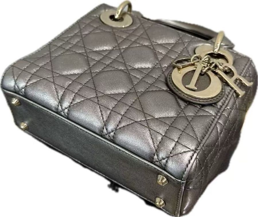 Dior 戴妃 Dior 迪奥 lady 三格 香檳金 17*15*7-5