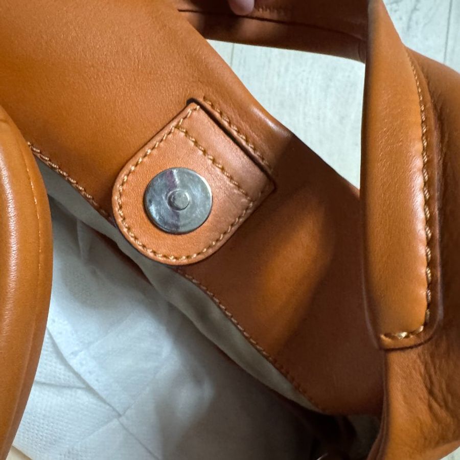 TOD'S 經典南瓜橘 24H Shopping Grande tote 柔軟小牛皮肩背包-12