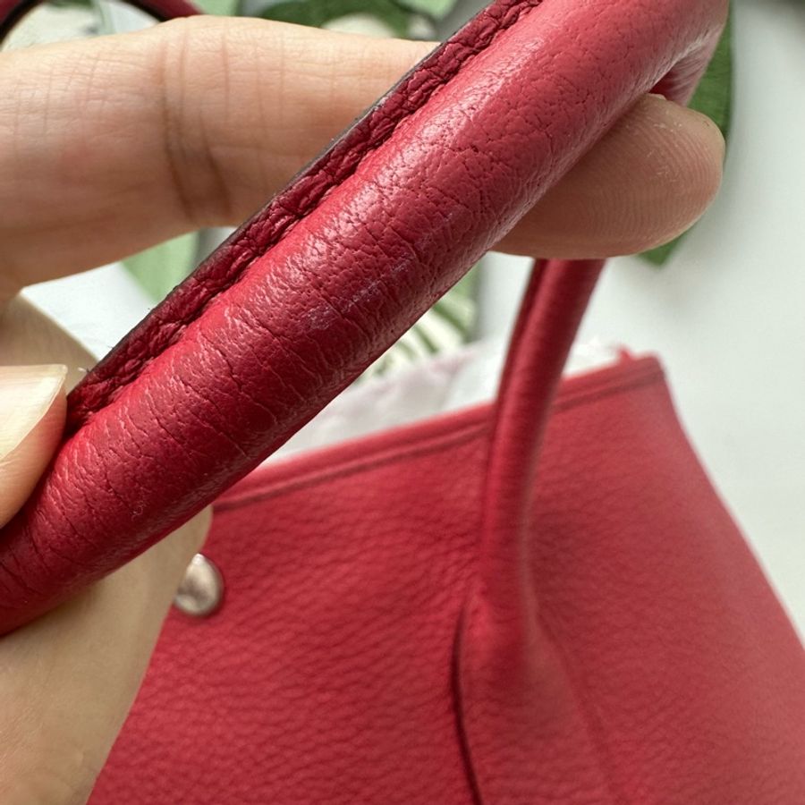 HERMES GARDEN PARTY 36 西瓜紅真皮手提包 D Stamp-8