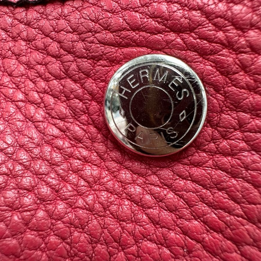HERMES GARDEN PARTY 36 西瓜紅真皮手提包 D Stamp-10