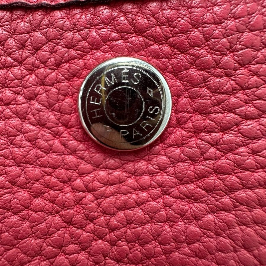 HERMES GARDEN PARTY 36 西瓜紅真皮手提包 D Stamp-11