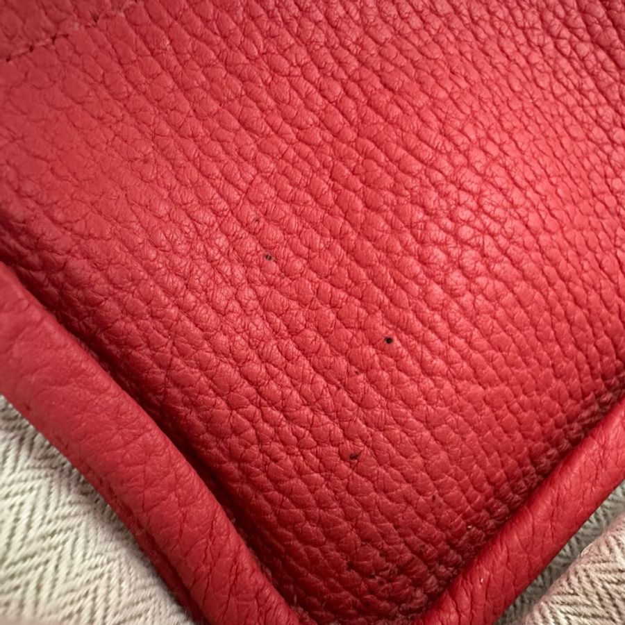 HERMES GARDEN PARTY 36 西瓜紅真皮手提包 D Stamp-21