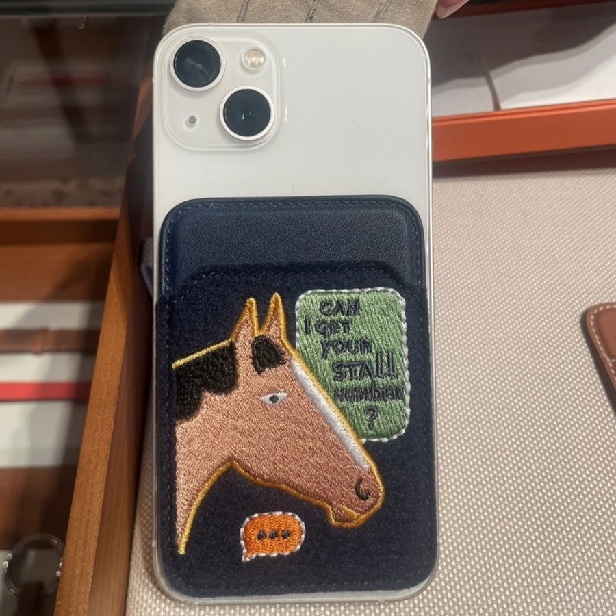 全新Hermes ”Stall Number“ MagSafe Card holder 小馬magsafe卡套(不含