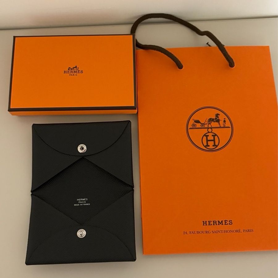 Hermes Calvi 卡夾 黑色-11