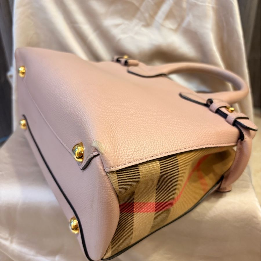 Burberry 手提肩包兩用包 淡莓粉色-18
