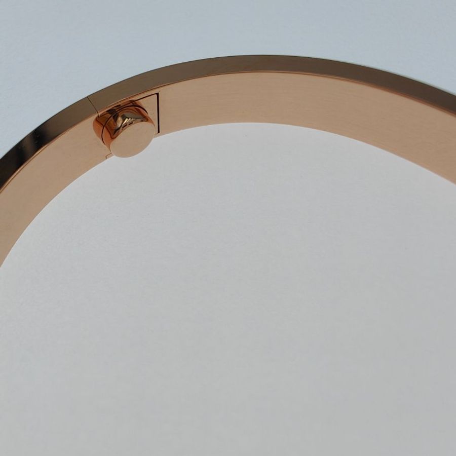 Cartier 卡地亞 Love 18K玫瑰金 寬版無鉆手環 Size 17 Bracelet-7