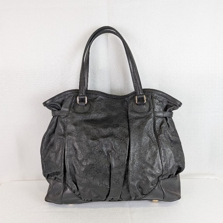 莉亞精品♡Gucci 壓紋皮革托特包 二手美包-1