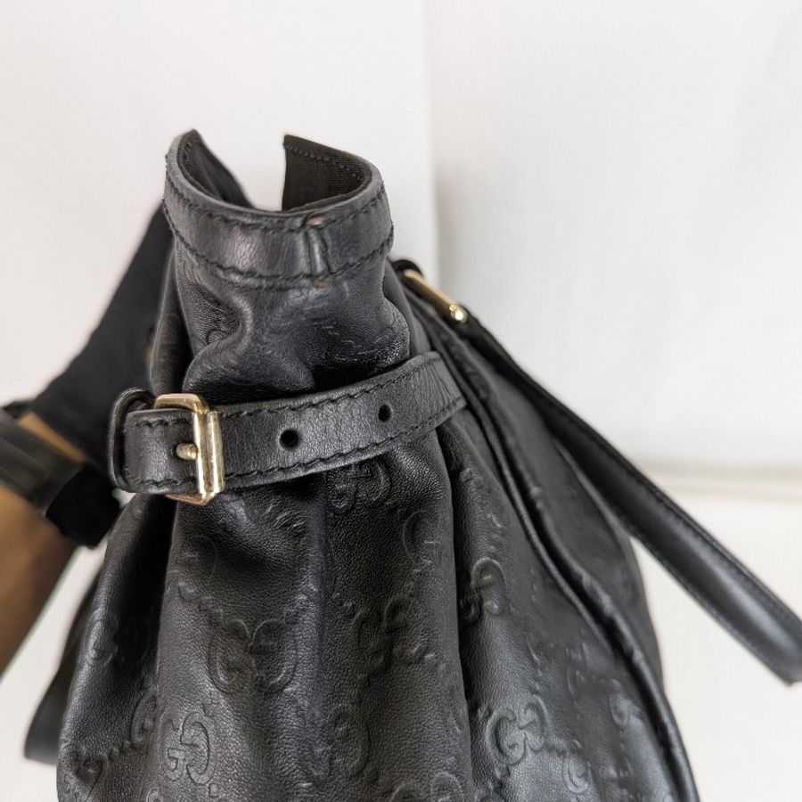 莉亞精品♡Gucci 壓紋皮革托特包 二手美包-10