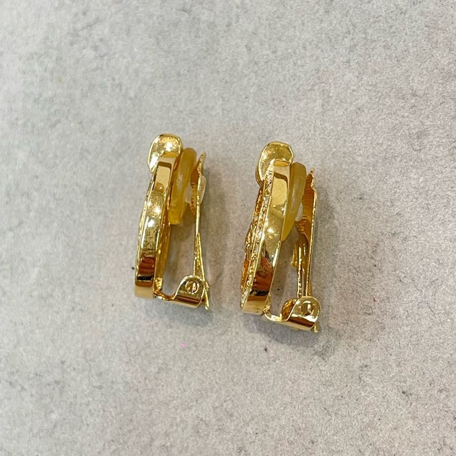 Dior 中古Vintage 水鑽金色耳夾項鏈套裝 XA658-12