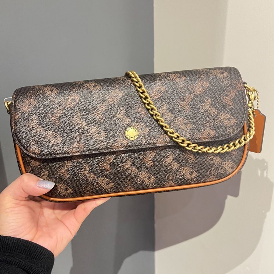 COACH Brook Flap Chain Bag 老花馬車 鏈子肩背包-0